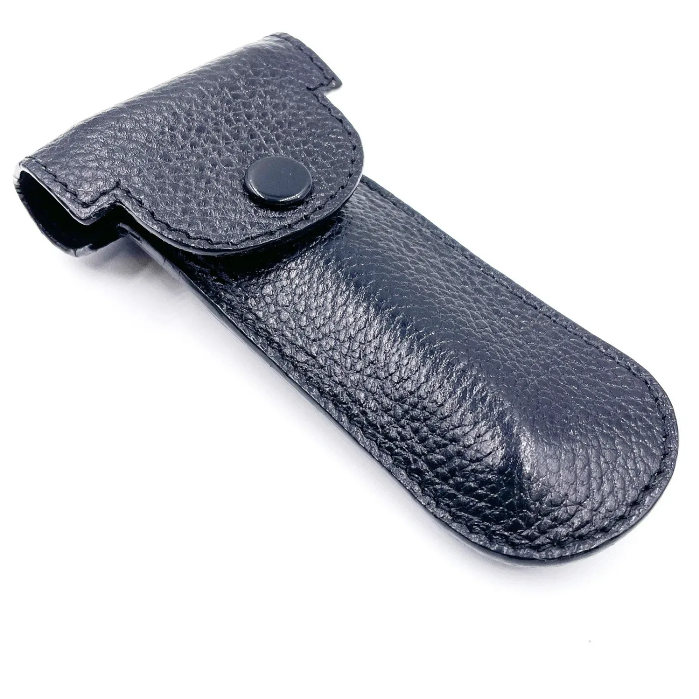 Black Leather Safety Razor Travel Case
